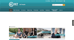 Desktop Screenshot of health.act.gov.au