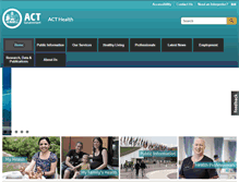 Tablet Screenshot of health.act.gov.au
