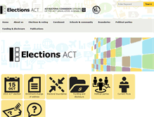 Tablet Screenshot of elections.act.gov.au