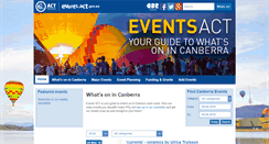 Desktop Screenshot of events.act.gov.au
