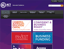 Tablet Screenshot of business.act.gov.au