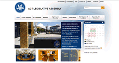 Desktop Screenshot of parliament.act.gov.au