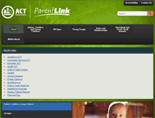 Tablet Screenshot of parentlink.act.gov.au