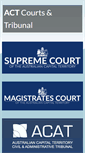 Mobile Screenshot of courts.act.gov.au