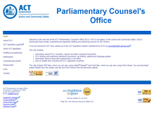 Tablet Screenshot of pco.act.gov.au
