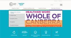 Desktop Screenshot of healthierwork.act.gov.au